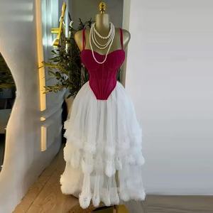 เสื้อลำลองของผู้หญิงและกระโปรงตาข่ายทรงไม่สมมาตรชุด2ชิ้นแฟชั่น - Product Image 3