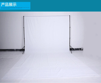 100% 2x3m katun muslin latar belakang fotografi studio chromakey layar hitam Latar Belakang Berdiri