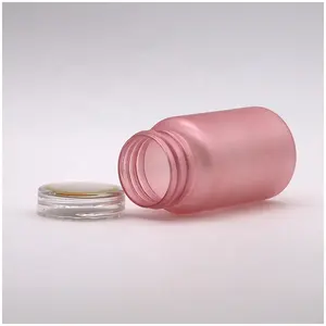 Farmaceutische Kwaliteit 100cc Pet Frosted Plastic Geneeskunde Pil Fles Tablet Capsule Fles Met Kind Veiligheid Cap
