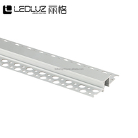 Profilé LED encastrable pour plaques de plâtre, profilé linéaire en aluminium pour une éclairage murale et de plafond sans intermèches