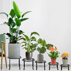 Soporte de maceta de hierro extraíble para decoración del hogar, soporte de maceta extraíble de metal para uso en interiores y exteriores para suministros de jardín, balcón - Product Image 3