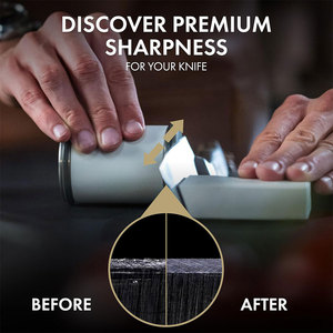 Alat Pengasah Pisau Magnetik <span class=keywords><strong>Roller</strong></span> Knife Sharpening Tool Kit 15 & 20 Derajat dengan Penyangga Magnetik Pengasah Pisau Kayu Rolling - Product Image 2