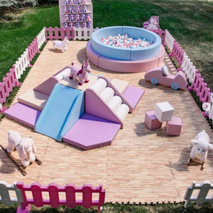 Jeu mobile pour enfants, ensemble d'océan, <span class=keywords><strong>piscine</strong></span> de balles, fosse <span class=keywords><strong>rose</strong></span>, location de fête, terrain de jeu souple, Portable - Product Image 3