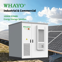 Armoire de stockage de batteries LiFePO4 Whayo 125kW 215kWh 241kWh 261kWh, système de stockage d'énergie industriel pour les secteurs commercial et industriel