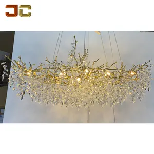 JC LIGHTING custom made tree branches chandelier oval suspension pendant for dinning room