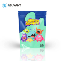 Sac de pochette de dessin animé avec logo personnalisé sac d'emballage alimentaire en plastique d'anime à fermeture éclair dessin animé 3.5g sac debout en mylar