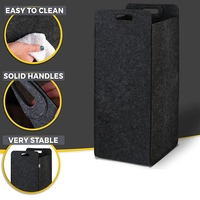 Panier à linge pliable en feutre de 70l, corbeille à linge pliable, panier à linge sale avec poignées