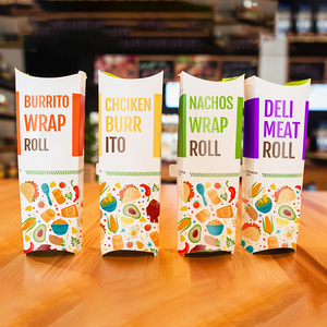 Rouleau de poulet en forme d'oreiller à emporter personnalisé boîte d'emballage jetable Shawarma Tacos Burrito - Product Image 5
