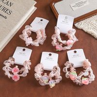 Attaches pour cheveux mignonnes en forme de dessin animé, emballage individuel, haute élasticité et bande de caoutchouc durable, accessoires pour cheveux pour filles