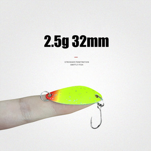 Leurre cuillère métallique Raylor 32mm 2.5g avec hameçon, fabriqué en Chine, nouvelle qualité supérieure, <span class=keywords><strong>pas</strong></span> <span class=keywords><strong>cher</strong></span>, pour micro-pêche au bar, à la <span class=keywords><strong>truite</strong></span> et au saumon en eau douce. - Product Image 4