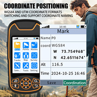 HENITUER A8 GPS de Mano para Senderismo, GPS con Posicionamiento Satelital, Diseño Antideslizante, Mapa Mundial Integrado, Navegación por Puntos de Referencia, Medición de Área