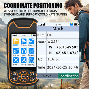 HENITUER A8 GPS Portatile per Escursionismo, Posizionamento Satellitare, Design Antiscivolo, <span class=keywords><strong>Mappa</strong></span> Mondiale Integrata, Navigazione con Punti di Riferimento, Misurazione di Aree - Product Image 4