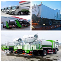 HEAVSTY Nouveau Camion Compacteur de Déchets Diesel Automatique 4,5 m³ Mini Camion de Collecte de Déchets avec Lève-Conteneurs pour Foton YHA5045ZYSBJ