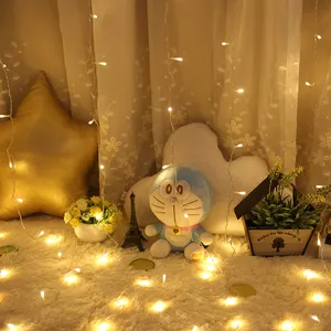 Guirlande lumineuse rideau de noël à 300led, 3x3m, usb, étanche, féerique, éclairage pour chambre à coucher, décoration