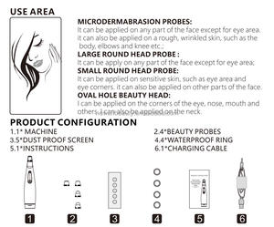 Mini appareil de beauté pour la peau à domicile, aspirateur pour éliminer les points noirs, avec charge USB, microdermabrasion, exfoliant facial - Product Image 3