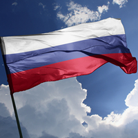 Russie main agitant le drapeau 14*21cm drapeau National petit drapeau Eluosi fait Polyester numérique imprimé fanion soie plastique arc-en-ciel