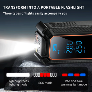 เครื่องสูบลมยางแบบพกพา วัสดุ ABS 12V พร้อมเกจวัดแรงดันดิจิตอล ใช้เป็นเครื่องช่วยสตาร์ทรถยนต์ สำหรับรถยนต์และรถจักรยานยนต์ - Product Image 4