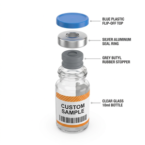 Autocollants de codes-barres mats résistants à l'eau et à l'huile, adhésifs puissants, texte personnalisé pour flacons de peptides lyophilisés Xilin - Product Image 5