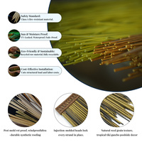 Pailles synthétiques colorées traditionnelles imperméables, résistantes aux UV et ignifuges, directement de l'usine