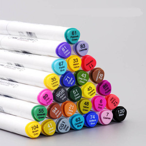 12 24 36 60 80 colores Marcador de doble punta Juego de rotuladores permanentes a base de alcohol Marcador de dibujo de doble punta - Product Image 5