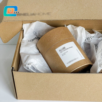 Boîte en tube de papier kraft personnalisée, emballage cylindrique pour pots de bougies en verre, récipient rond avec couvercle
