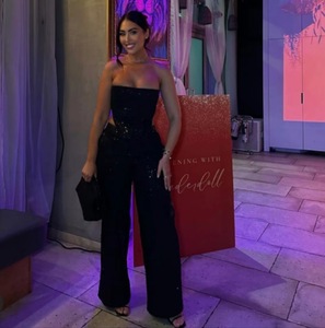 Completo in Denim con Top a Fascia e <span class=keywords><strong>Paillettes</strong></span> 2025, <span class=keywords><strong>Tuta</strong></span> Cargo Multi-Tasca, Produzione Diretta, Abbigliamento Femminile alla Moda all'Ingrosso - Product Image 4