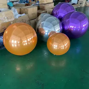 Bola selada quente inflável do espelho de 12 cores, bola inflável do disco para a decoração do partido e do shopping vendas quentes