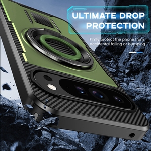 Étui de téléphone portable hybride antichoc magnétique rotatif à 360 degrés avec support métallique en TPU souple et anneau de doigt pour Google Pixel 9A 9 Pro XL - Product Image 5