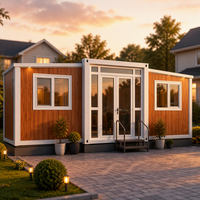 Maisons conteneurs préfabriquées extensibles de 20 et 40 pieds, maisons conteneurs pliables préfabriquées, maisons miniatures portables 2, 3, 5 chambres