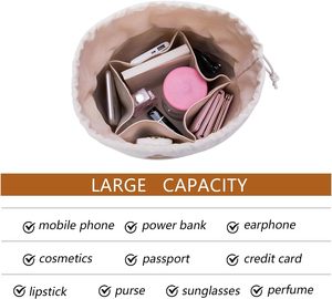 Biểu Tượng Tùy Chỉnh Có Thể Gập Lại Thùng Hình Du Lịch Mỹ Phẩm Túi Tổ Chức Lưu Trữ Vẻ Đẹp Vải Túi Dây Kéo Trang Điểm Túi - Product Image 3