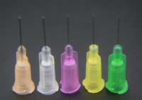 Aiguille de distribution de colle en plastique multicolore 34G moderne et économique avec vis de 1/2 pouce
