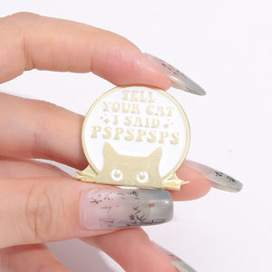 Beri tahu kucing Anda saya mengatakan pspspspsps pin Enamel lucu Wizarding sihir mantra kucing bros logam ransel kerah lencana grosir - Product Image 4