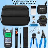 Kit d'outils fibre optique à bon prix AUA-6C, cisaille à fibre, puissancemètre optique, localisateur visuel de défauts 15mW, OPM VFL, kit d'outils fibre optique FTTH