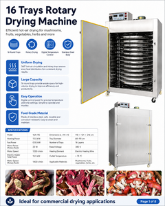 Déshydrateur alimentaire commercial à plateau rotatif à 16 couches pour fruits, légumes, thé, herbes et champignons - Product Image 5