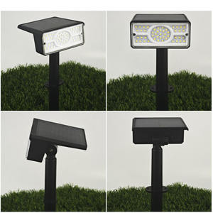 Lampes solaires de chemin 2 en 1 à piquet et murales, 1200 mAh, étanches, projecteurs LED solaires de jardin pour la cour - Product Image 6