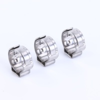 Colliers de serrage simples pour tuyaux 8,0 mm à sertir en acier inoxydable 304, série Micro-Gear, pour l'automobile, les appareils électroménagers et l'industrie