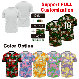 カスタムロゴサッカーユニフォーム速乾迷彩カラー フットボールユニフォームTシャツ スポーツTシャツ ジャージ サマーサッカーアウターウェア - Product Image 5