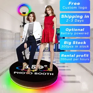 Full Length Mirror Photo Booth New Design Hot Sale New Manual Portable With Ring Light Rotating 360 Degree Camera Photo Booth