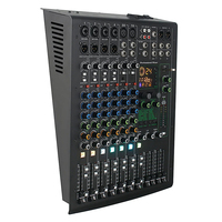 Console d'enregistrement audio de mélangeur DJ stéréo USB professionnel à 8 canaux pour les performances sonores en direct et la production musicale