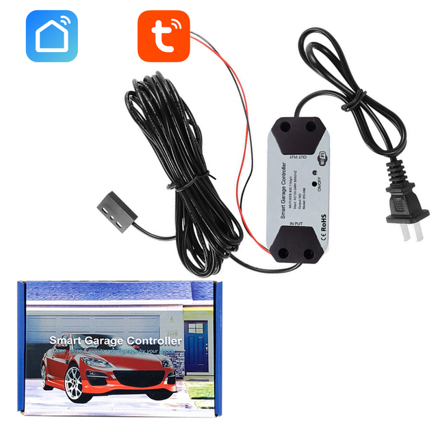 Tuya Smart Electric App Control Garage Door Opener with WiFi & Voice Control for Sliding/Roll-Up Doors