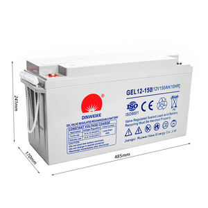 하이 퀄리티 긴 수명 시간 보증 납산 <span class=keywords><strong>AGM</strong></span> <span class=keywords><strong>12v</strong></span> <span class=keywords><strong>50ah</strong></span> 120ah 200ah 태양 에너지 시스템을위한 깊은 사이클 태양 전지 - Product Image 5