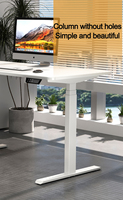 Bureau rectangulaire à double moteur avec réglage de la hauteur Table d'ordinateur en acier durable moderne assis-debout automatique pliable pour le bureau