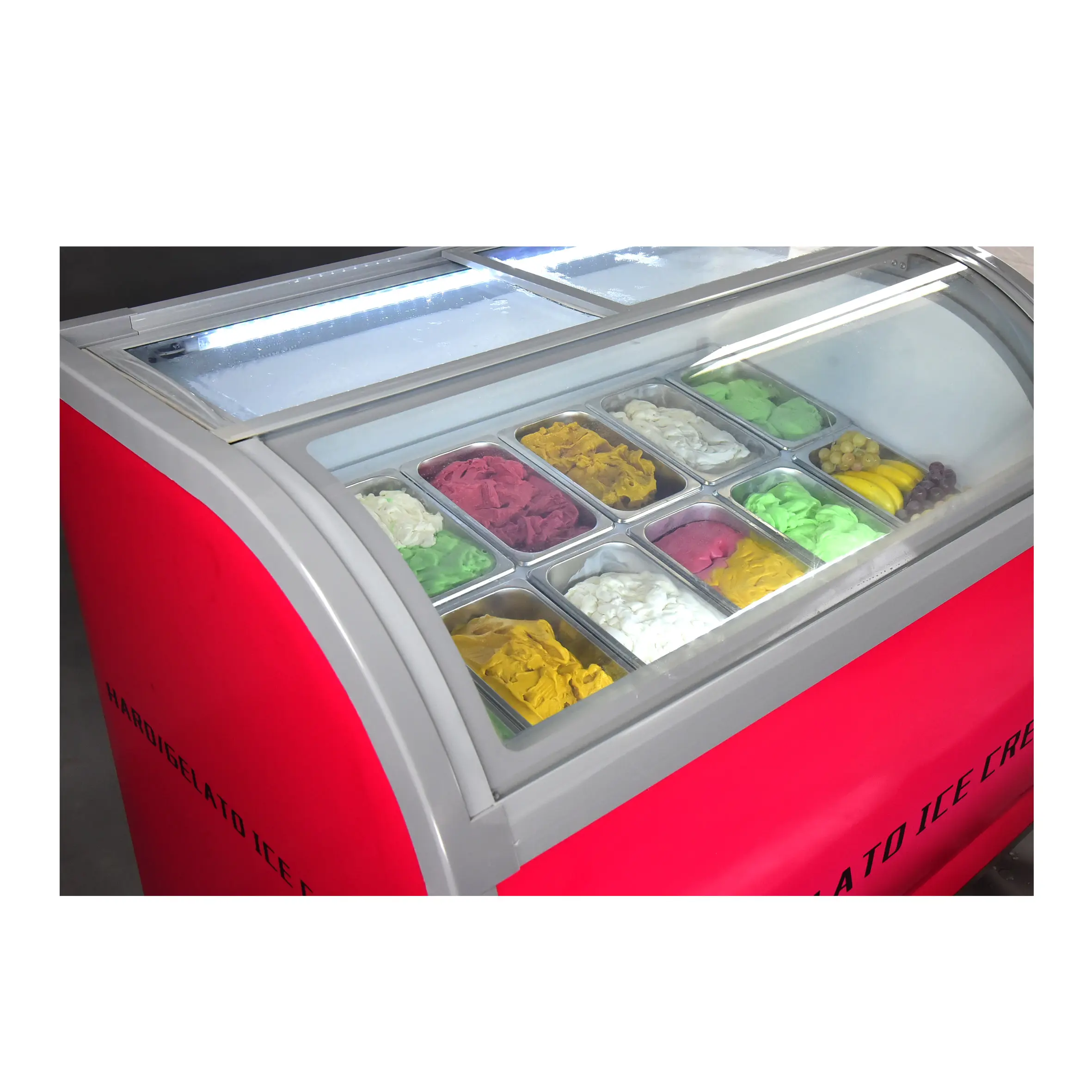 12 Pfannen Gelato Vitrine Eis am Stiel Vitrine hand gefertigte Eis Gefrier schrank Eis am Stiel Vitrine