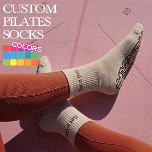 Chaussettes de yoga en coton doux antidérapantes BiLu, couleur personnalisée, chaussettes antidérapantes de haute qualité pour le Pilates, chaussettes de yoga pour femmes en gros - Product Image 3