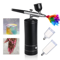 Ensemble d'aérographes portables avec compresseur, recharge USB, buse de 0,3 mm pour la peinture, le tatouage, la manucure, le maquillage et la coloration de modèles