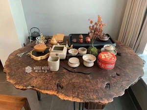 Özel tasarım ceviz Burl masa üstü ahşap döşeme mobilya seti mutfak yemek & <span class=keywords><strong>Bar</strong></span> oturma odası kullanımı için evlerde - Product Image 6