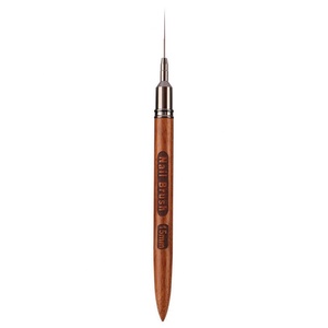 Stylo à ongles haut de gamme personnalisable avec logo, ultra-fin, à ligne spéciale, confortable, avec manche en bois, brosse en nylon pour vernis à ongles - Product Image 6