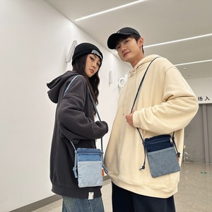 Simple Japanese Style Vertical Square Zipper Pocket Waterproof Mini <b>Phone</b> Crossbody Sling Durable Travel Casual Shoulder <b>Bags</b> - Product Image 4