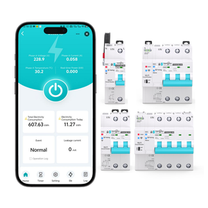 TUYA 와이파이 스마트 MCB 1P-4P 1-63A 라이프 미니 회로 차단기 자동 재폐로 과전압 보호 10ka 구리 - Product Image 1