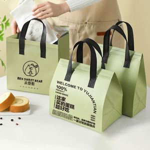 Eco-Friendly Non-Woven Thermal Insulated Cooler Bag for Wine Food Delivery Foldable Portable Design Reusable Takeaway Packaging - Product Image 1